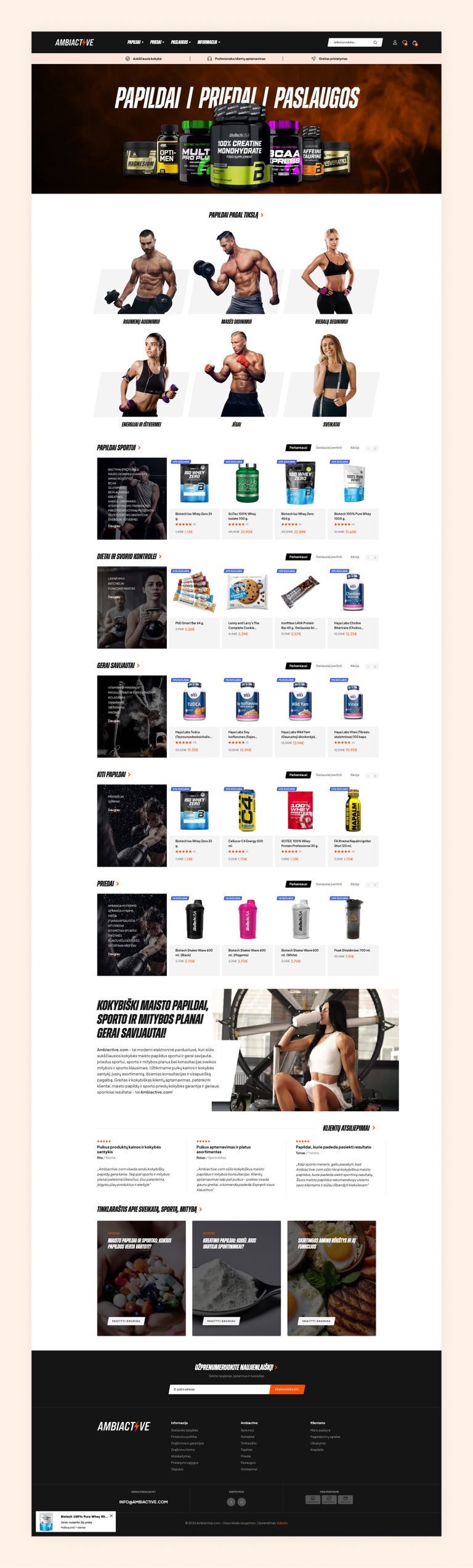 Ambiactive.com - E-commerce Website Development