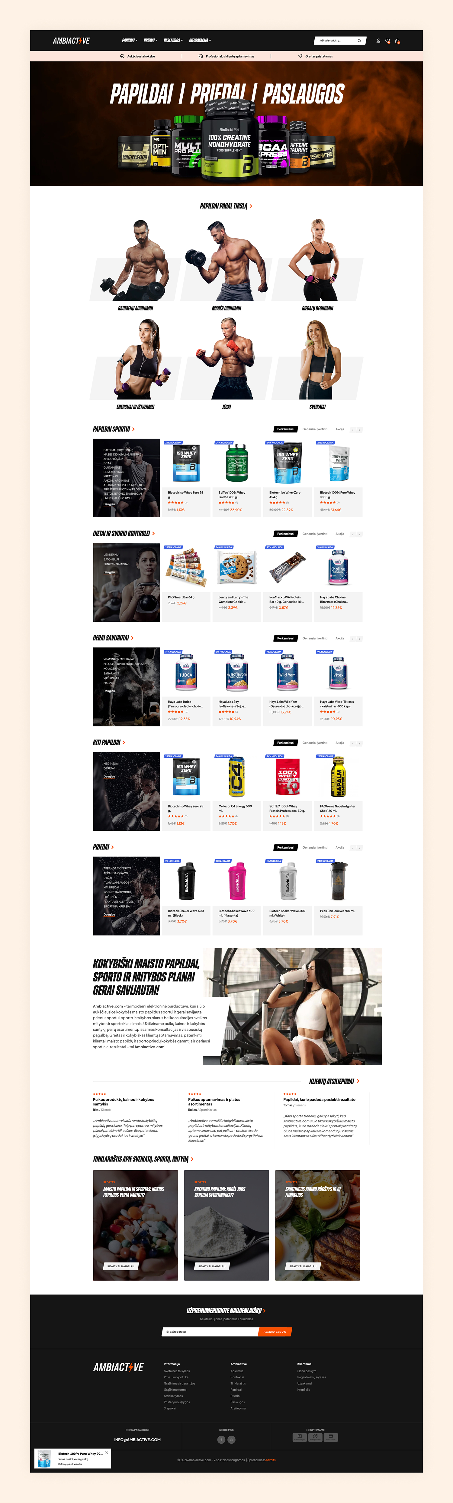 Ambiactive.com – E-commerce Website Development