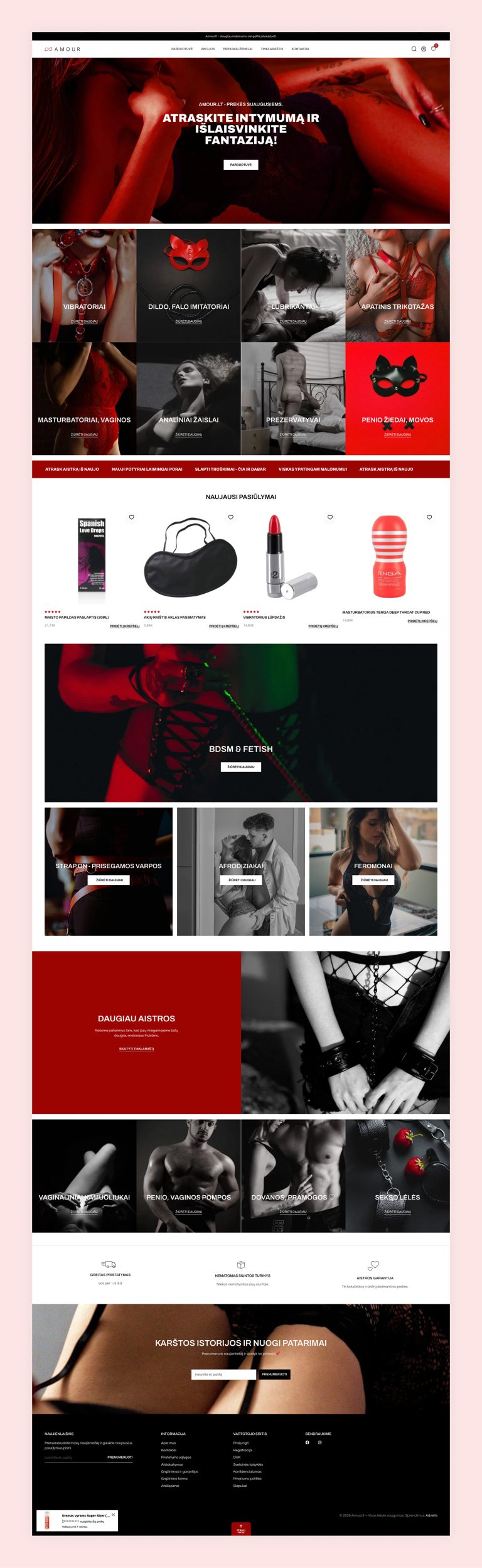 Amour.lt - E-commerce Website Development