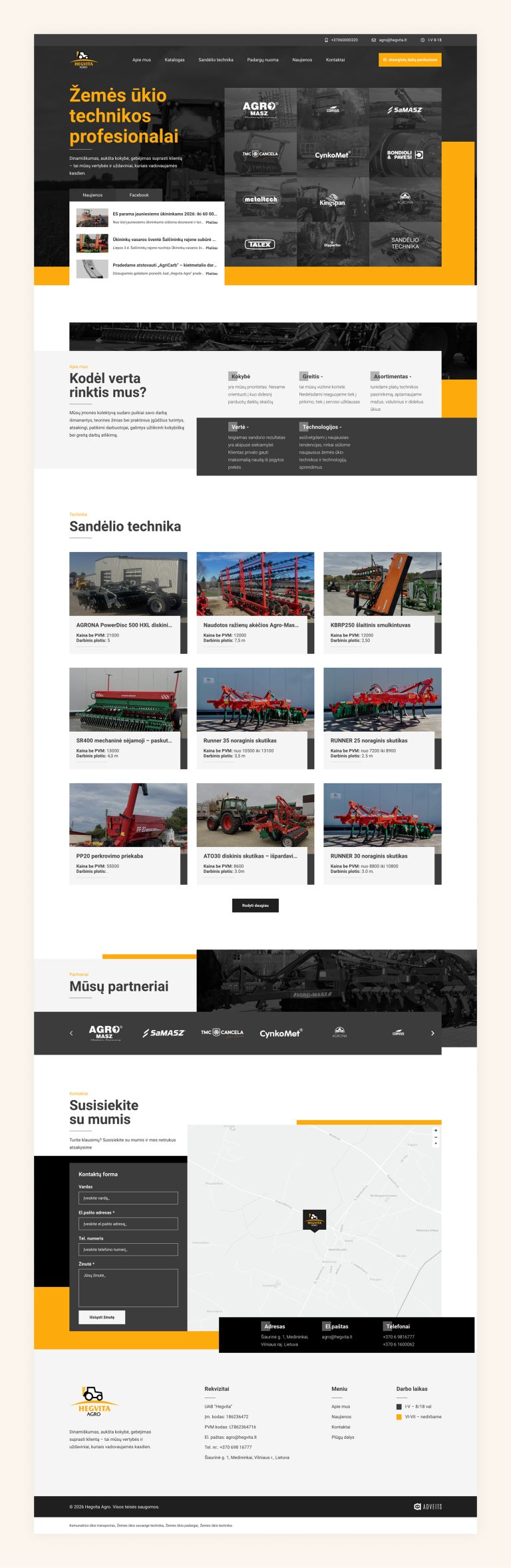 Hegvitaagro.lt - Representative Website Development