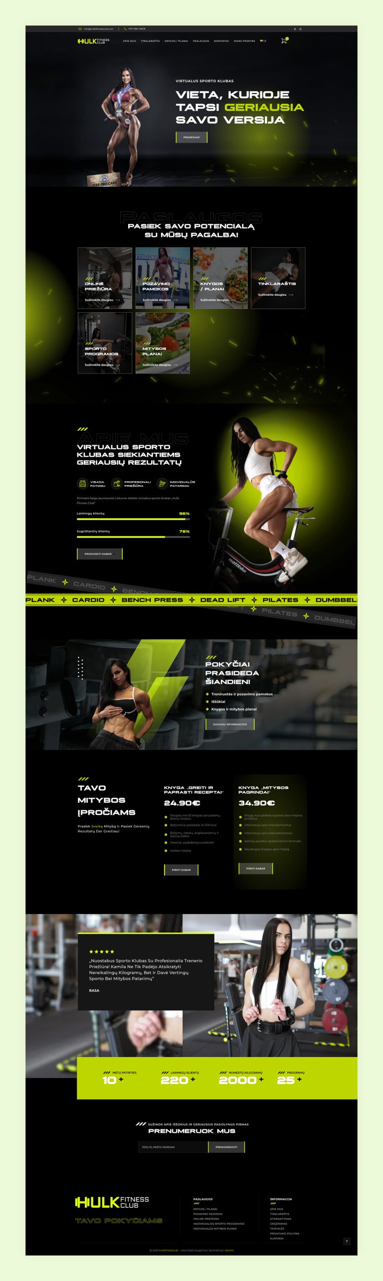 HulkFitnessClub.com - E-commerce Website Development