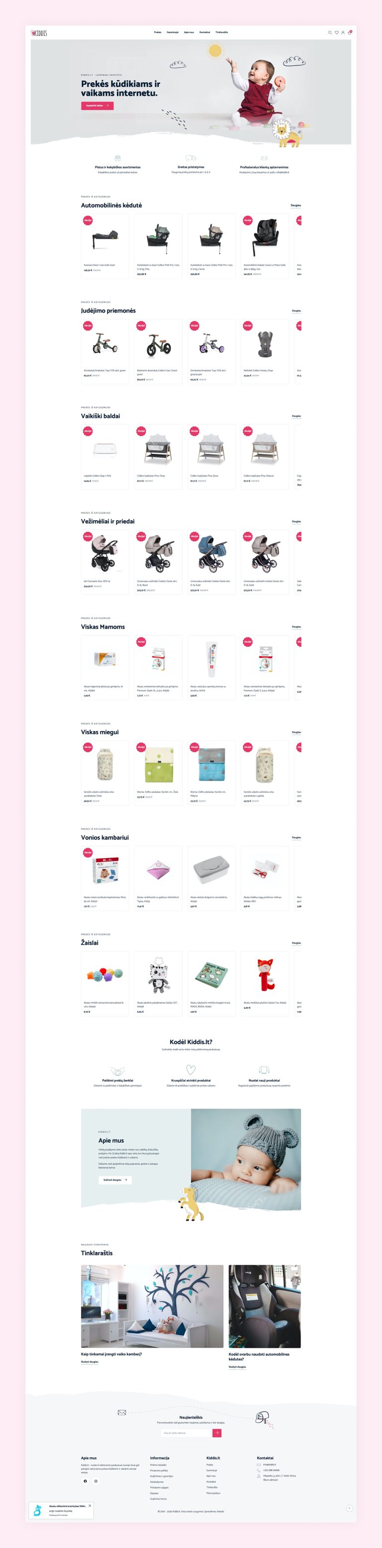 Kiddis.lt - E-commerce Website Development