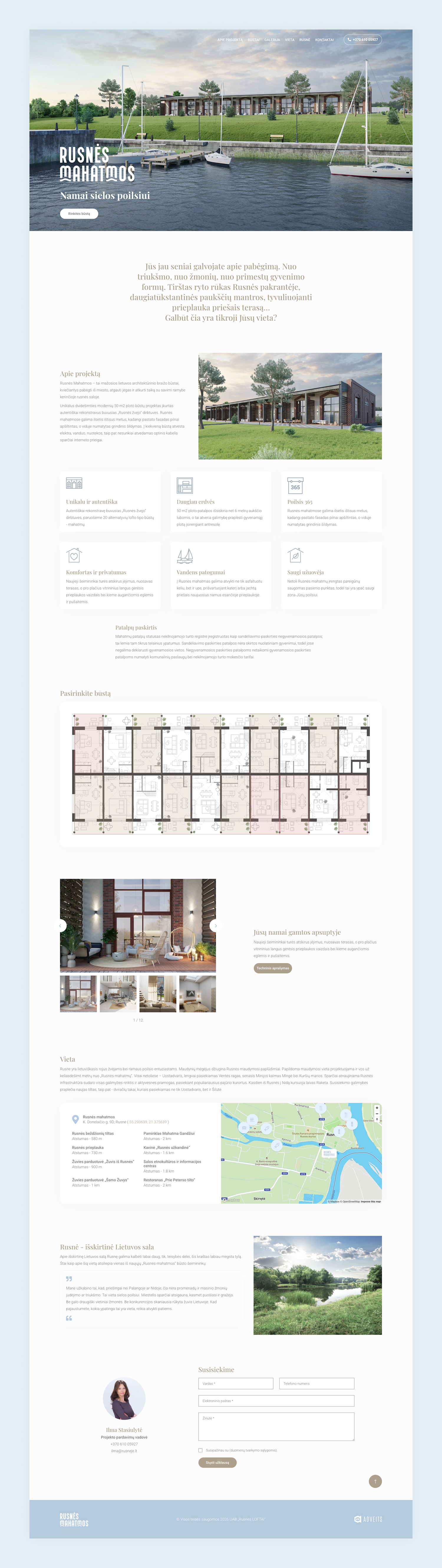 Rusneje.lt – Promotional Website Development